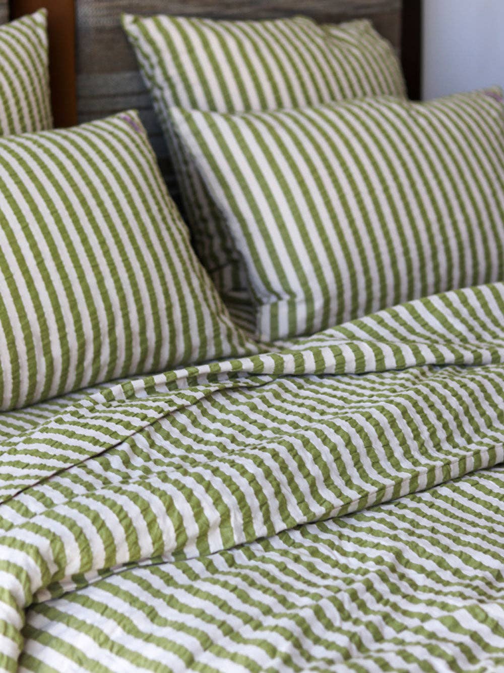 Pistachio Seersucker Quilt Cover [King]