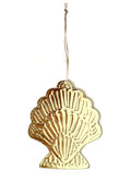 Shell - Faux-tin Ornament - Gold single tag