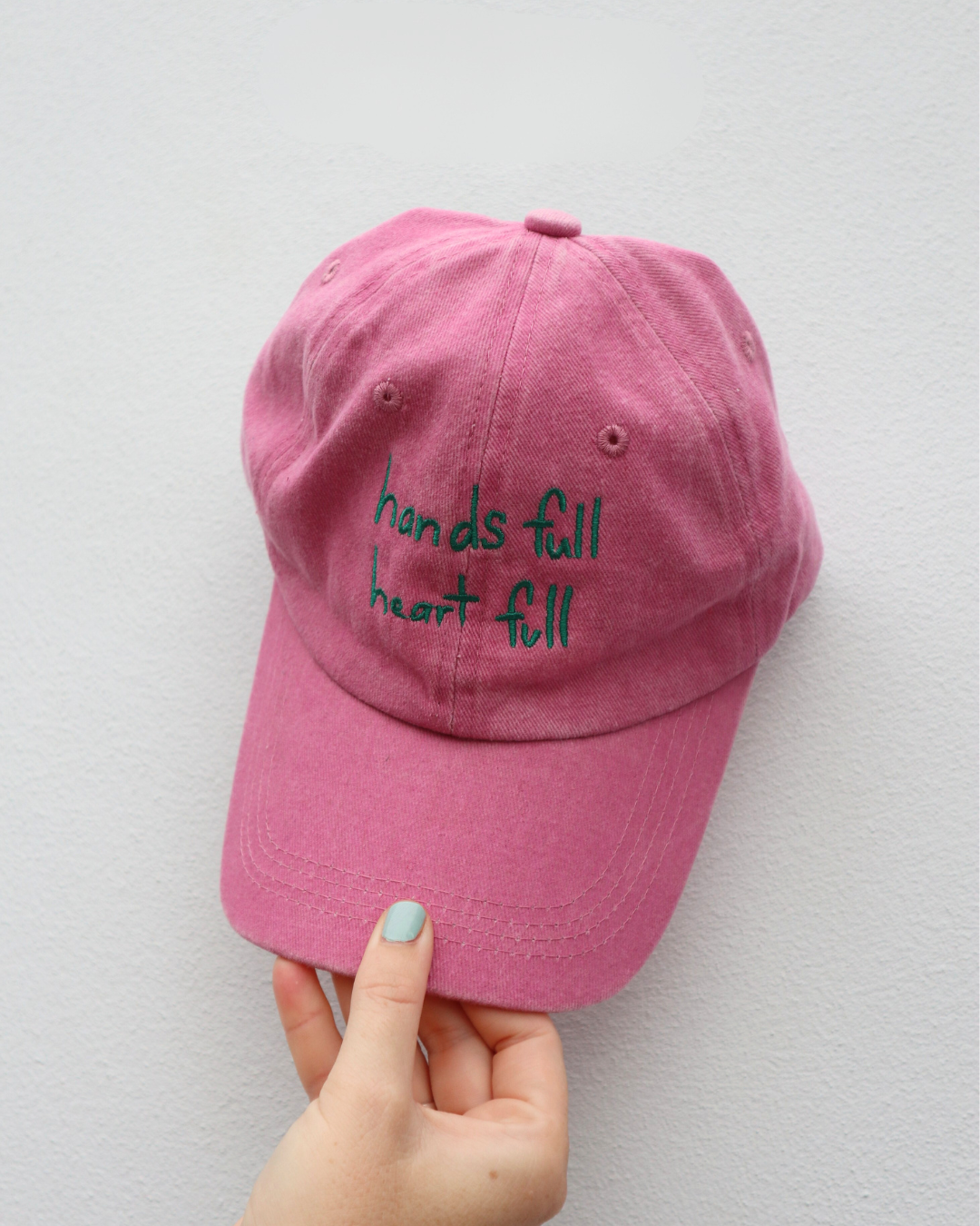Heart Full Adults Cap: Cobalt/white