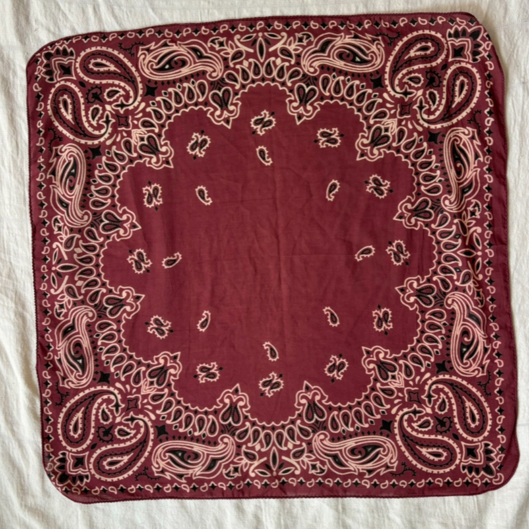 Bandana Scarf - Burgundy