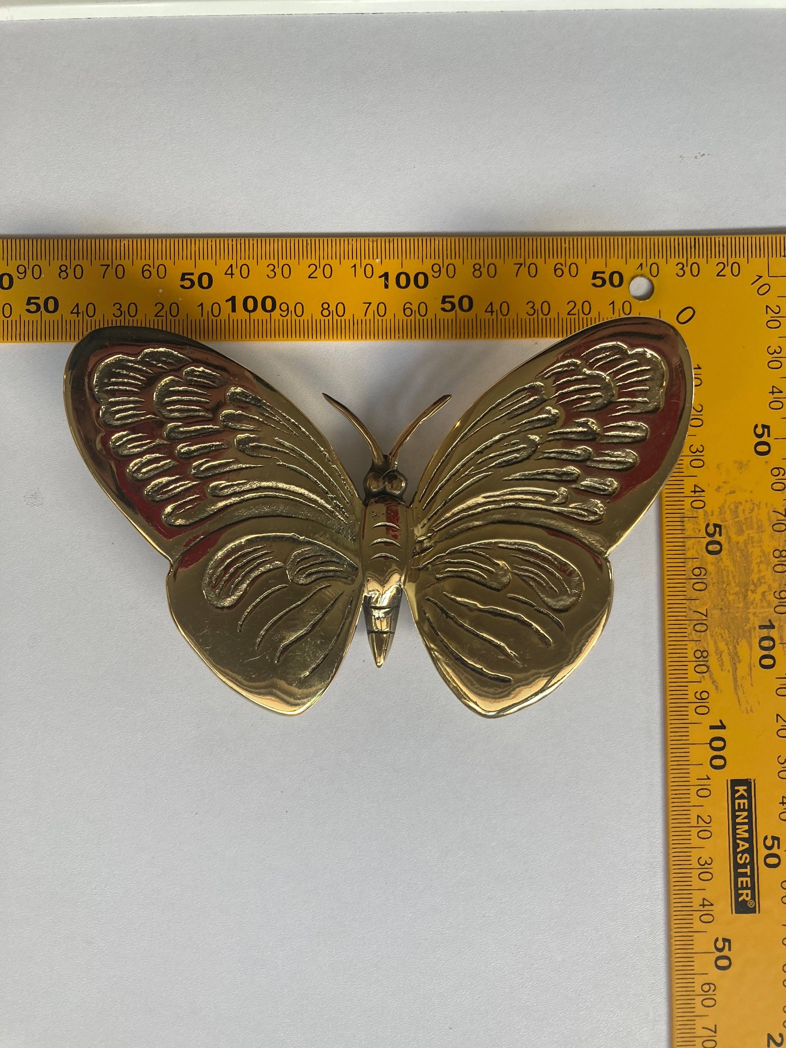 Bronze Butterfly Sculpture – Rounded Wings (13cm)