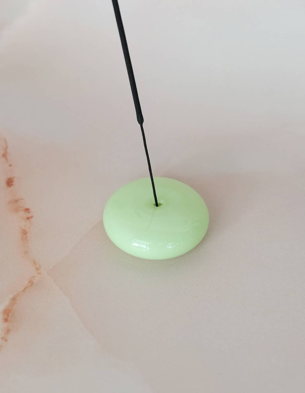 Glass Bubble Incense Holder - Jade Milk Glass