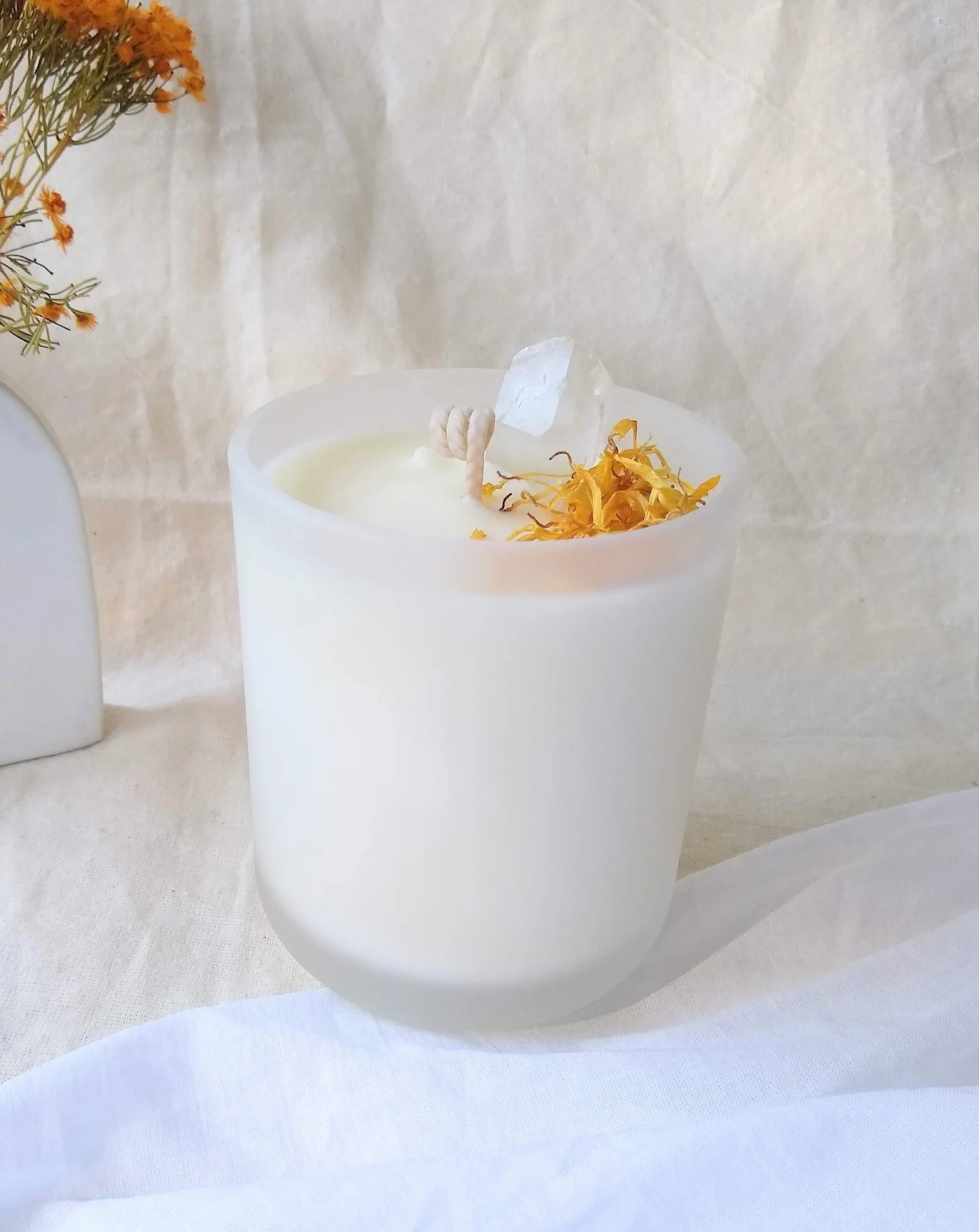 Salted Light – Caramel + Clear Quartz Candle
