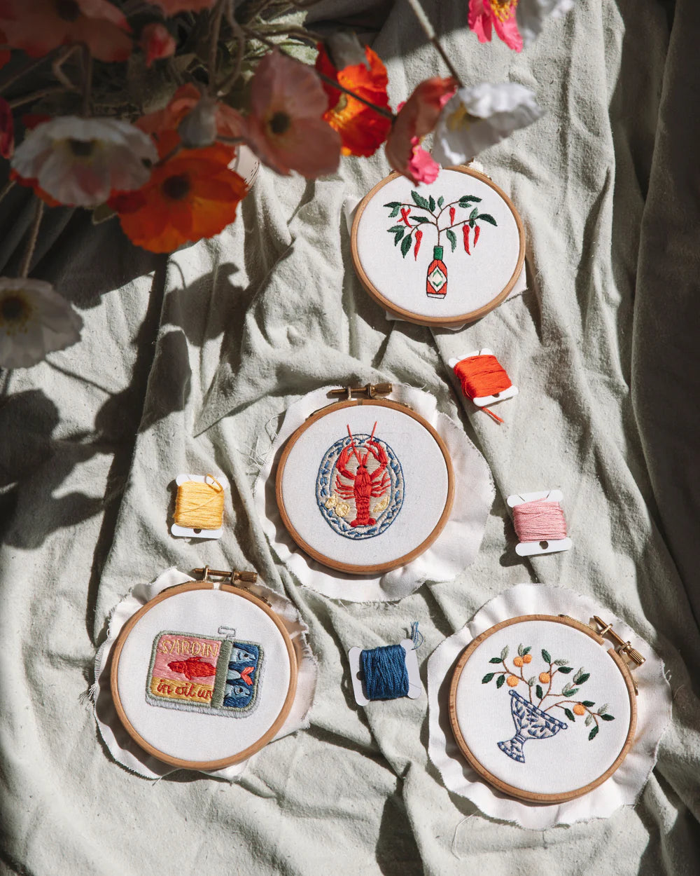 Sardines Tin Embroidery Kit