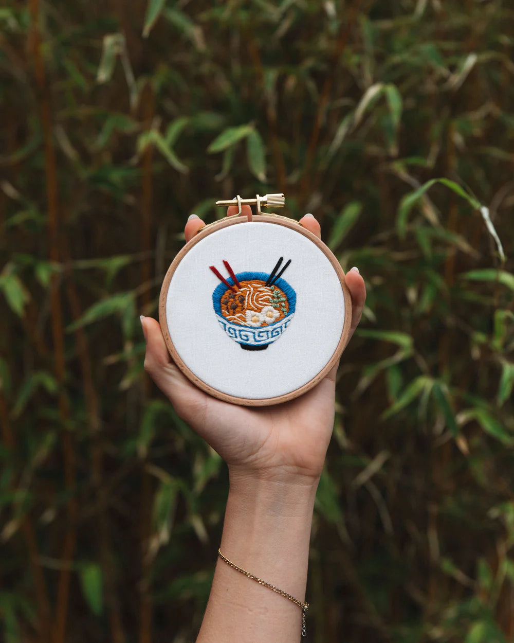Ramen for Two Embroidery Kit