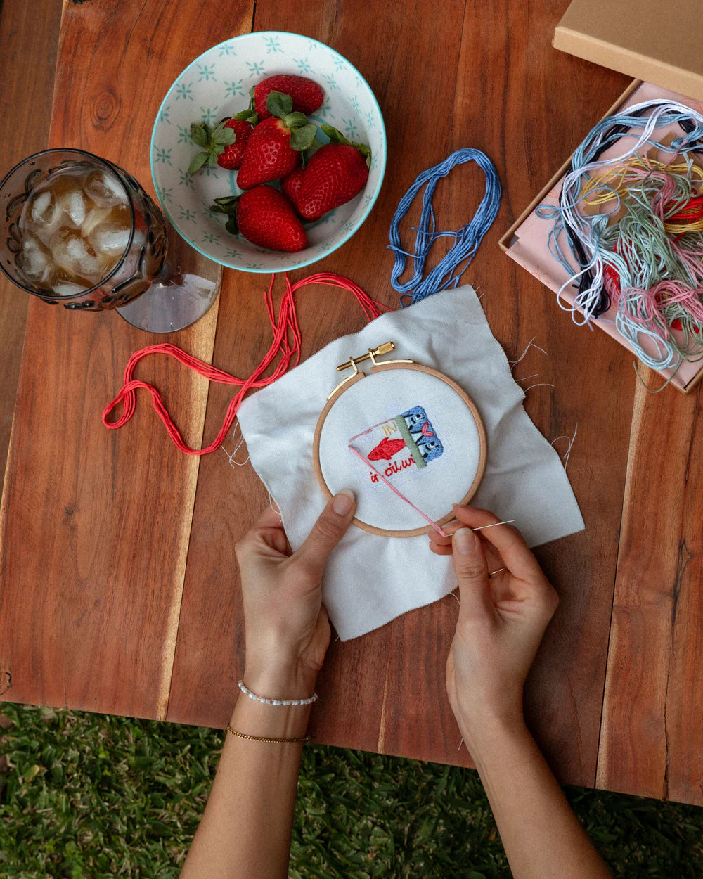Sardines Tin Embroidery Kit
