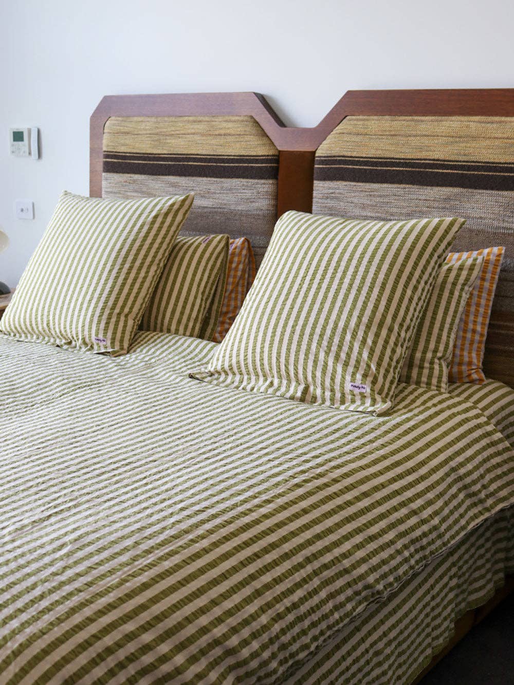 Pistachio Seersucker Quilt Cover [King]