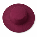 Silk-lined wide brim bucket hat - Cherry