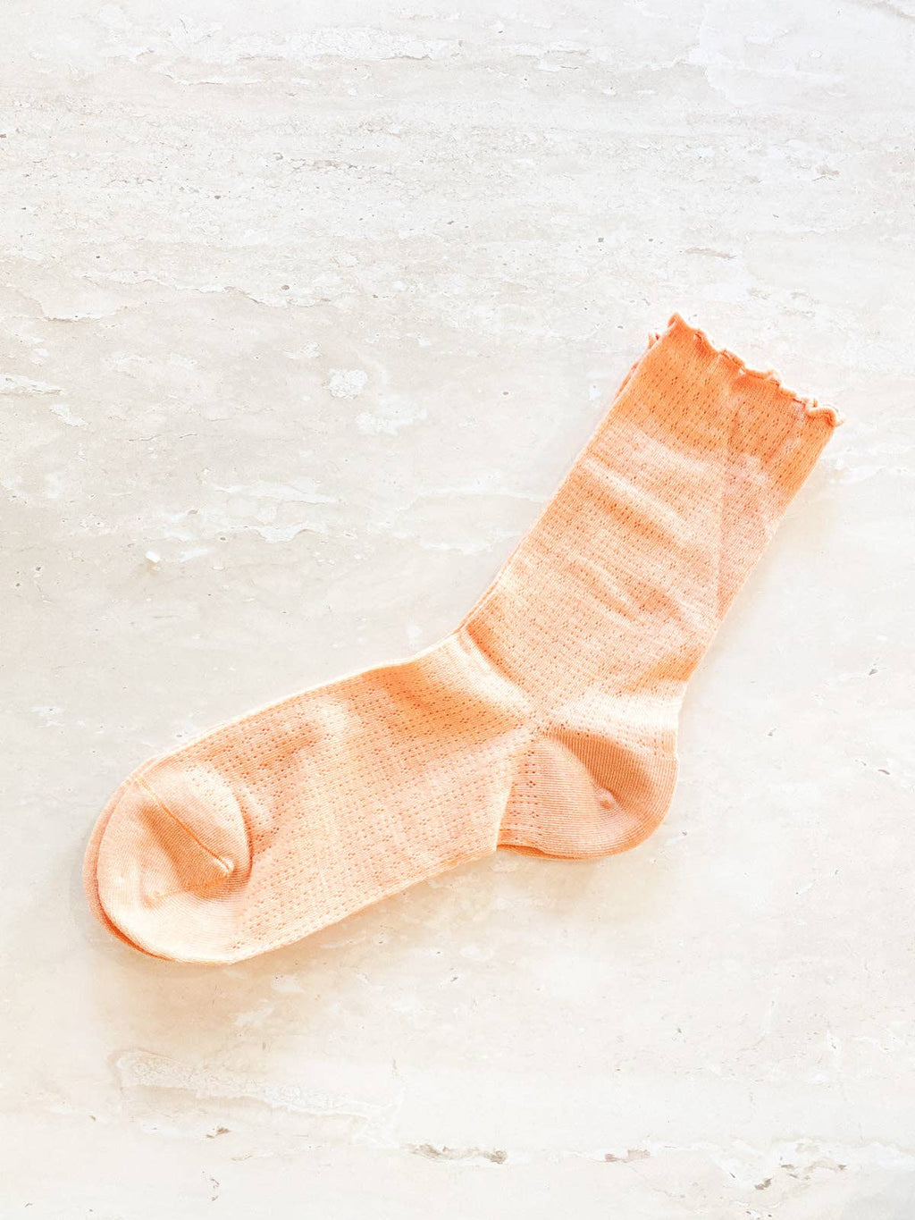 Marshmallow Frill Mesh Socks: Black