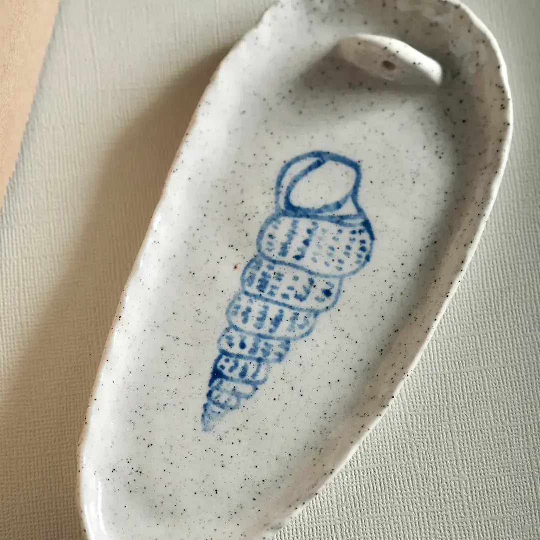 Hand-painted Ceramic Incense Holder Sea Creatures: Lobster (Blue)