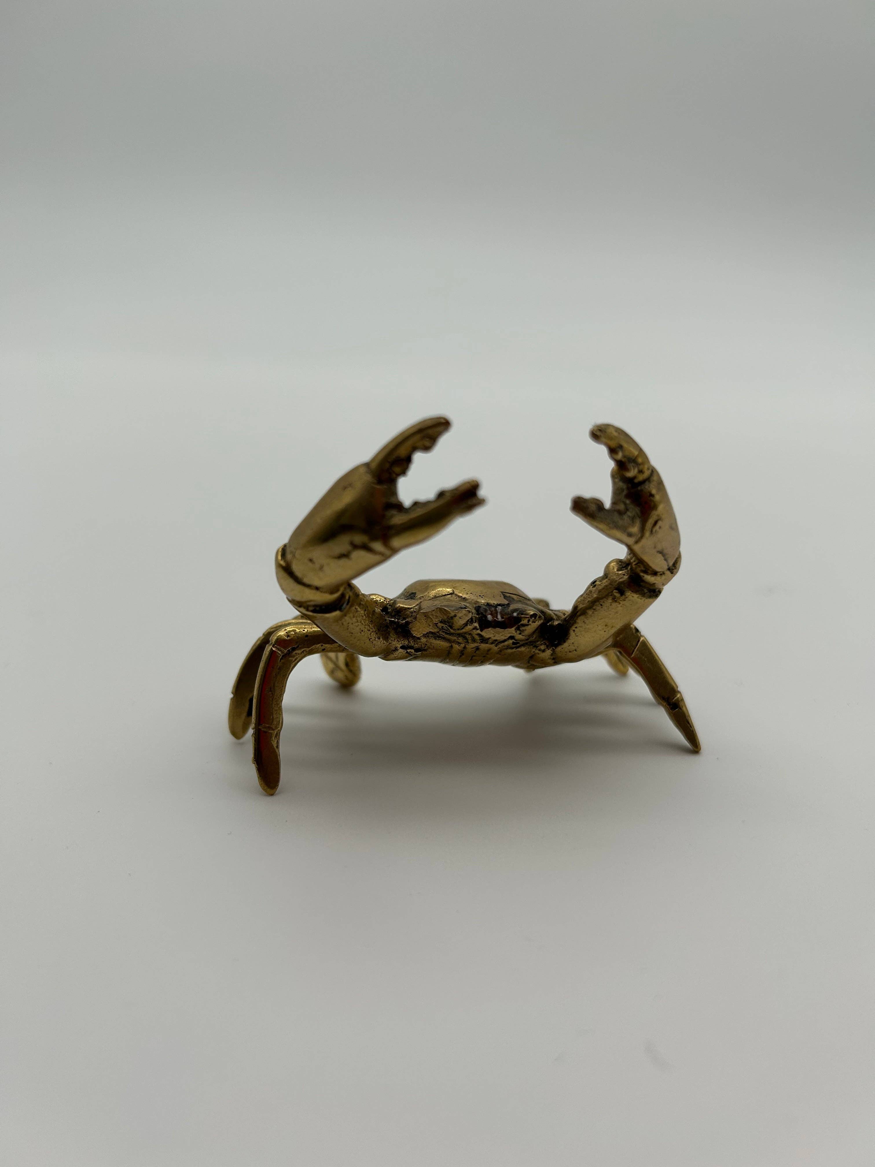 Handcrafted Bronze Crab Sculpture – Small