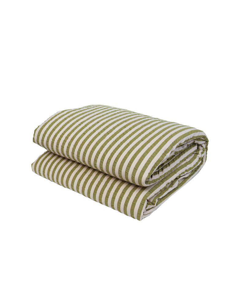 Pistachio Seersucker Quilt Cover [King]