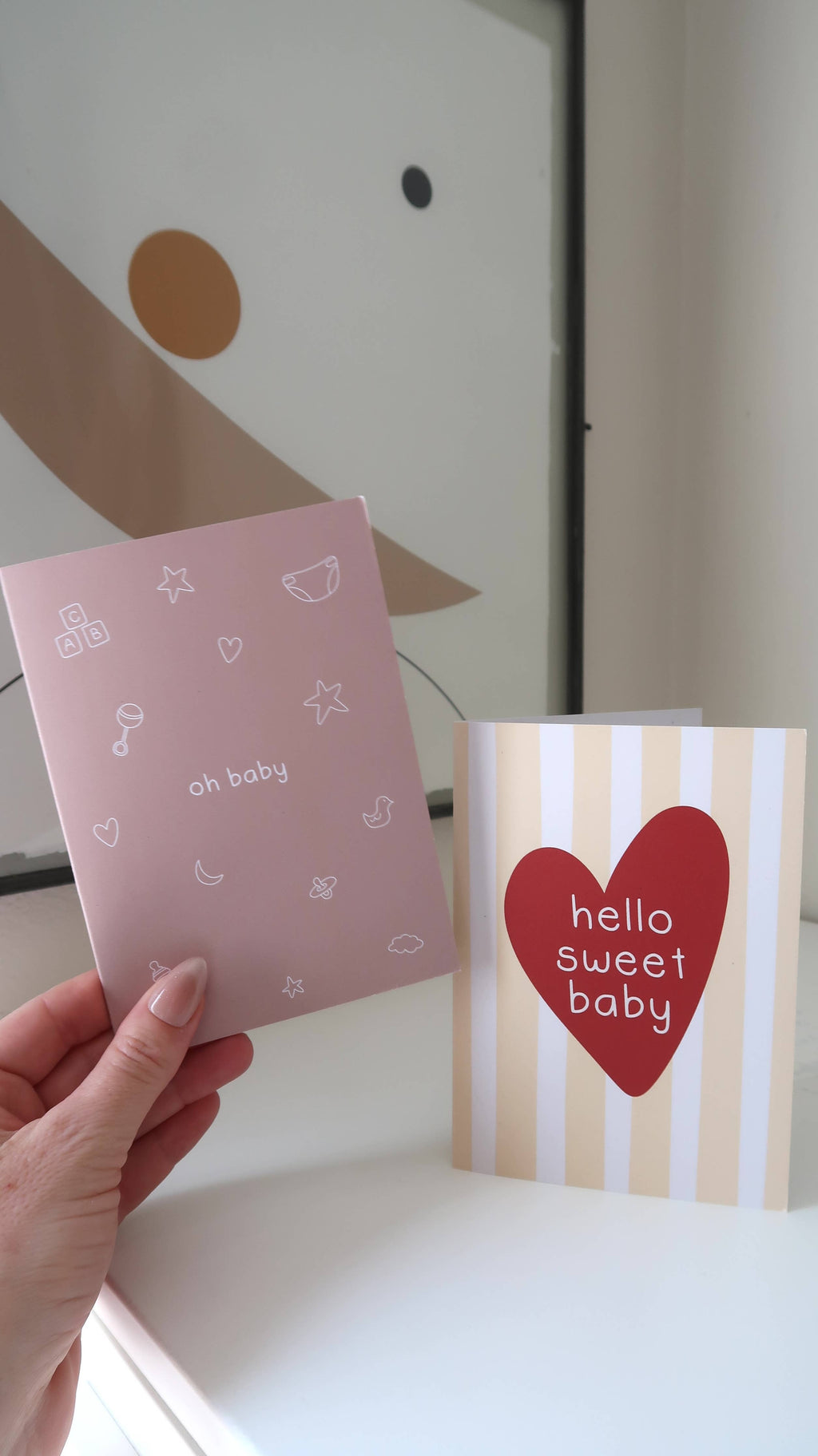 Hello Sweet Baby Card | Newborn Card | Baby Shower Card