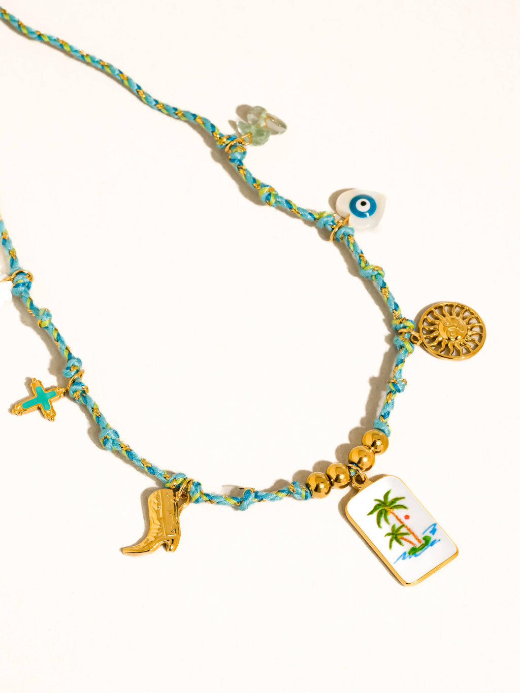 Pêche Charm Rope Necklace