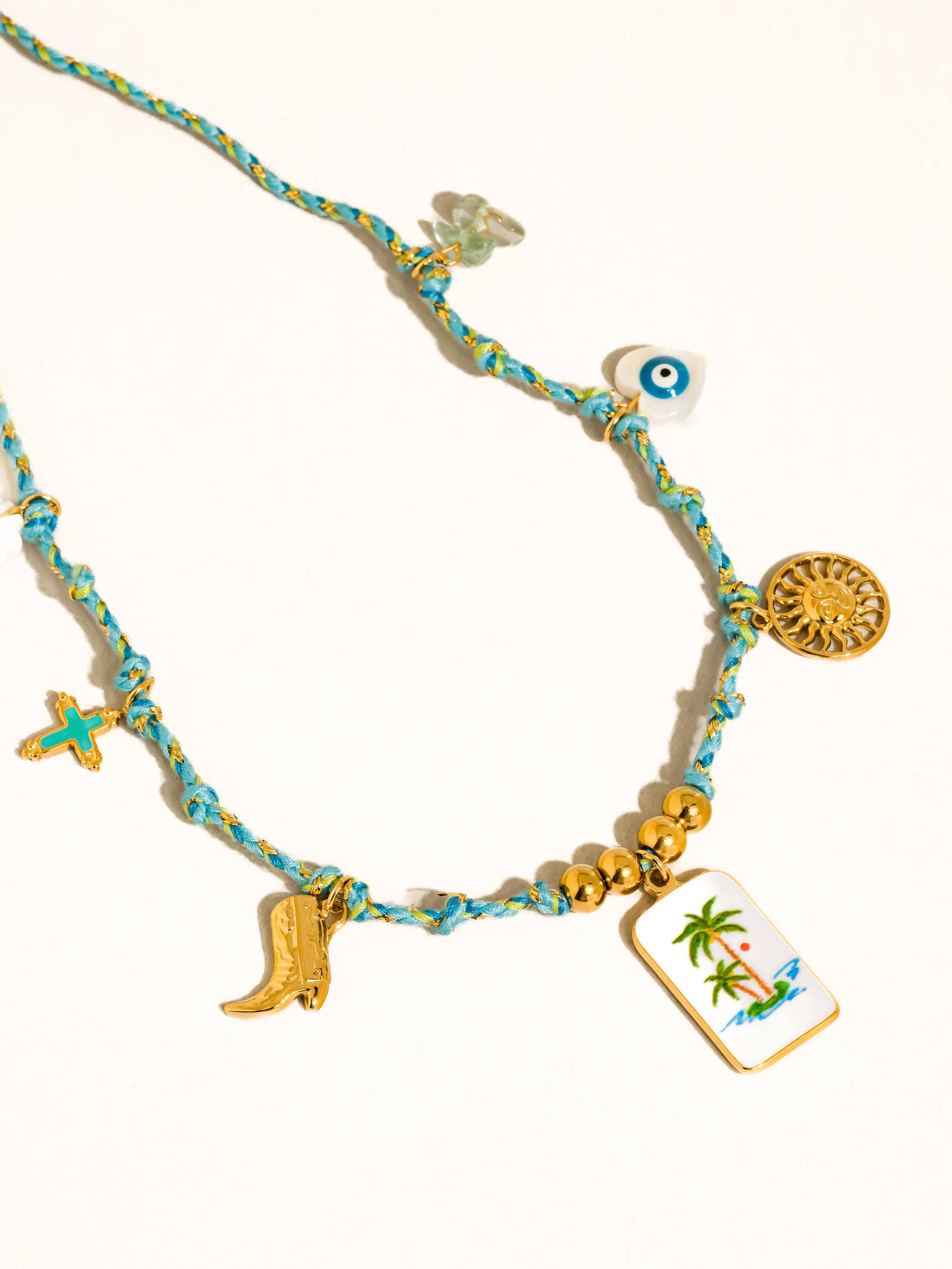 Pêche Charm Rope Necklace