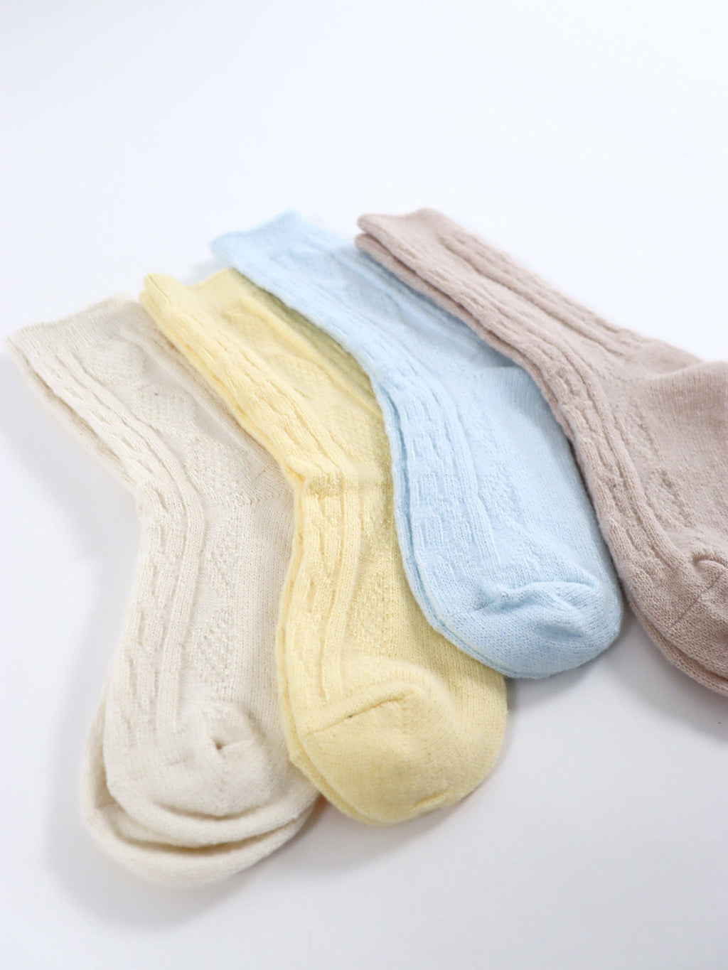 [New Colour] Fisherman Wool Crew Socks in Lemon