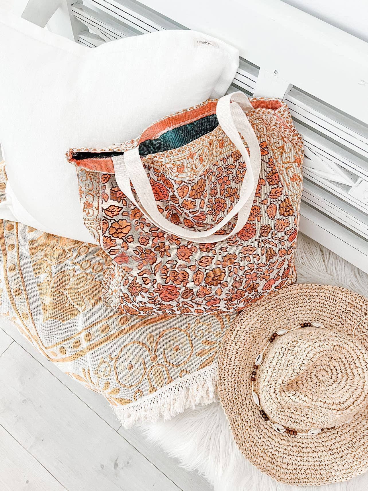 Posie Beach Tote Bag