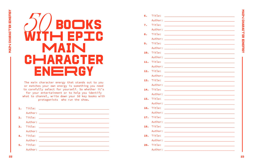 Reading Journal - Main Character Energy
