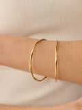 Dainty 18K Gold Plated Bangle 2pcs