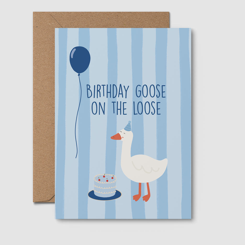 Kids Birthday Card - Birthday Goose | Silly Goose Card