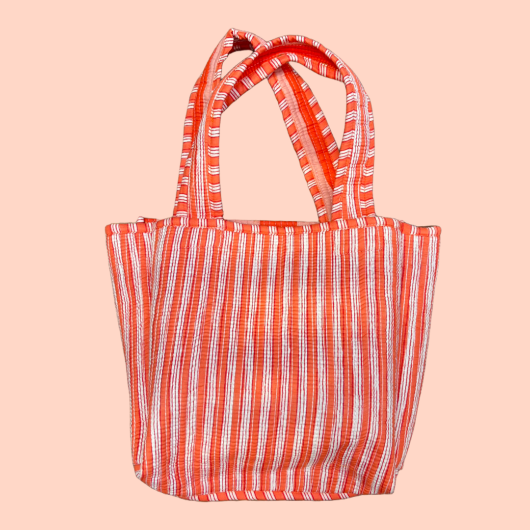 The Mini Tote - Chilli Stripe