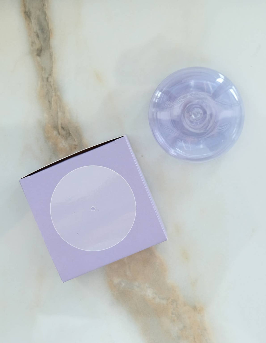 Glass Bubble Incense Holder - Lavender Translucent