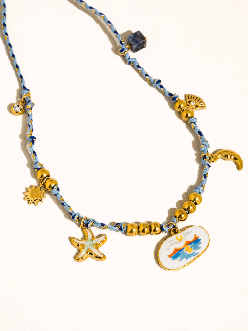 Pêche Charm Rope Necklace