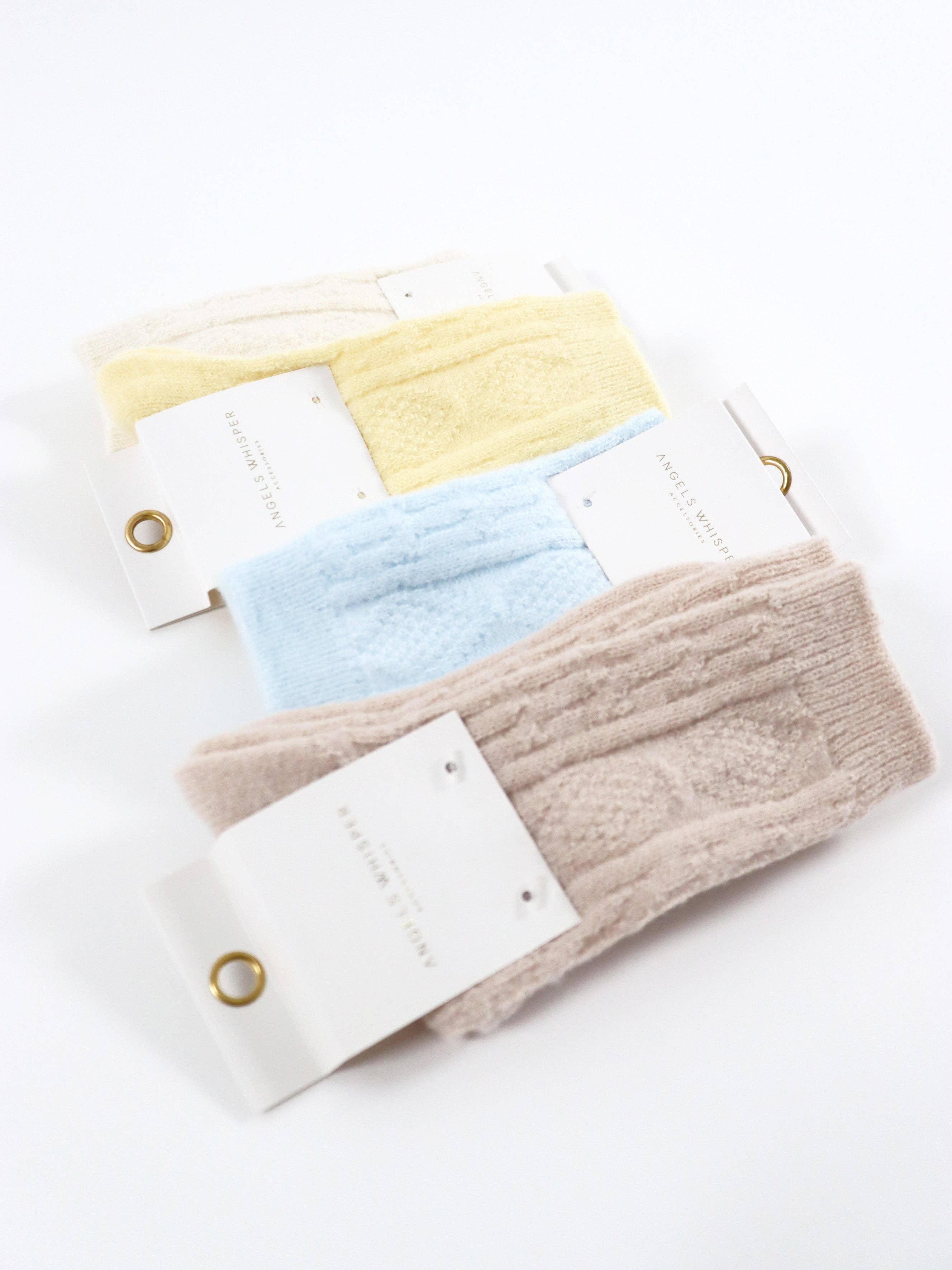 [New Colour] Fisherman Wool Crew Socks in Lemon