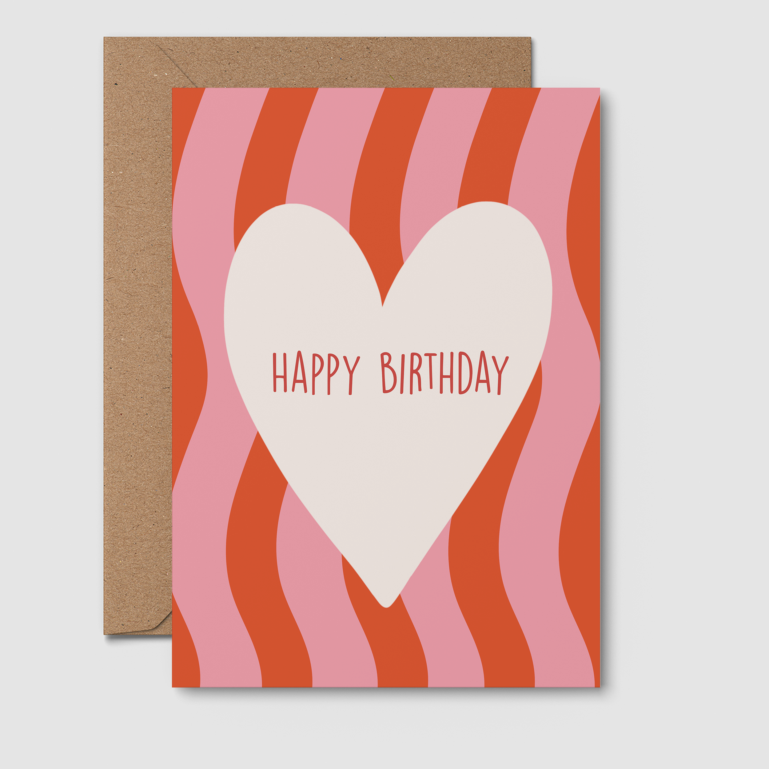 Birthday Card - Happy Birthday Heart | Trendy Greeting Card