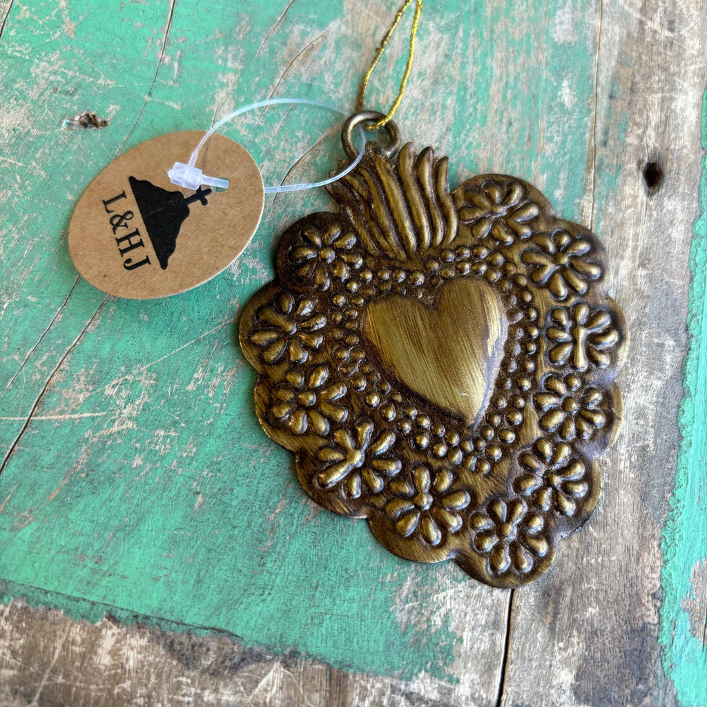 Floral Tin Sacred Hearts [Large]