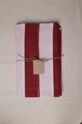 Merlot and Pink Hue Stripe Tablecloth