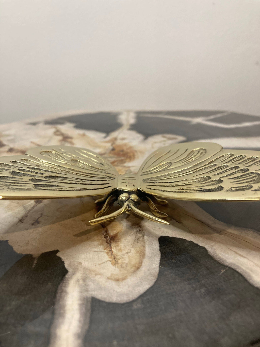 Bronze Butterfly Sculpture – Rounded Wings (13cm)