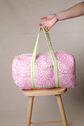 Indian Block Print Weekend Bag - Pink