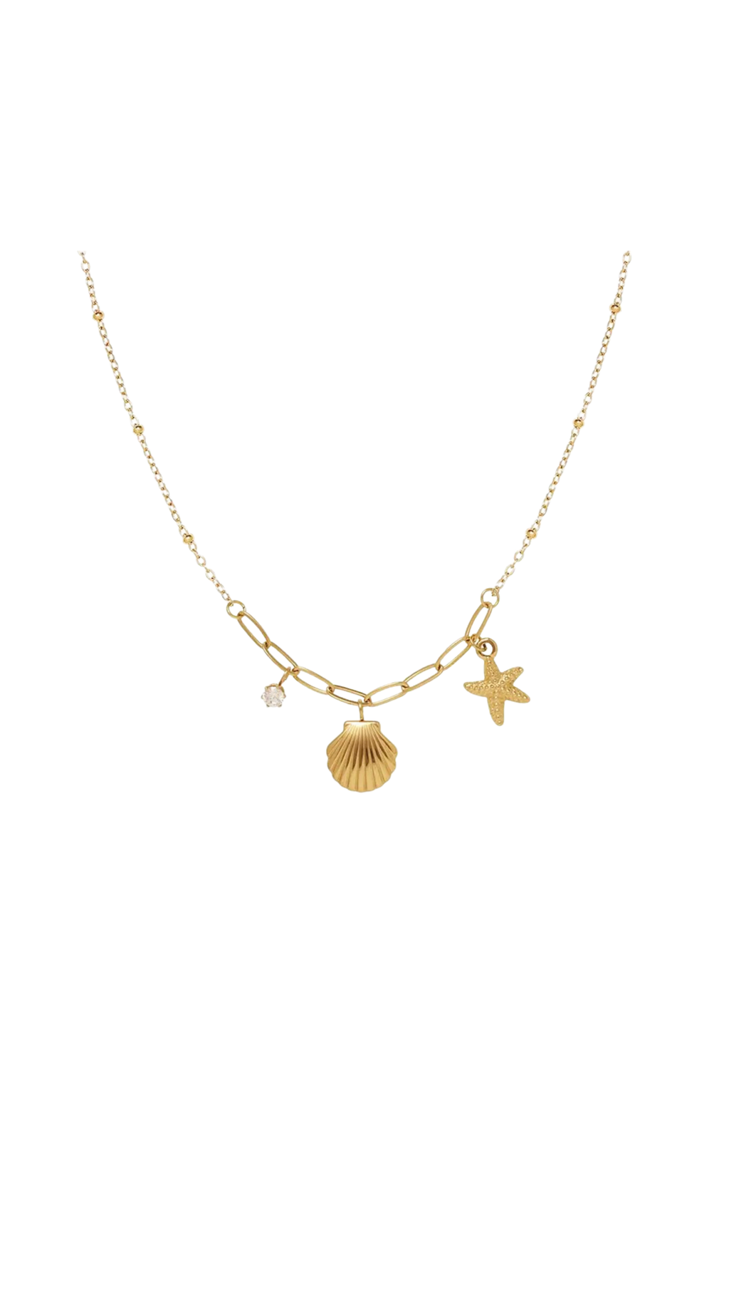Seashell Necklace - Yellow Gold