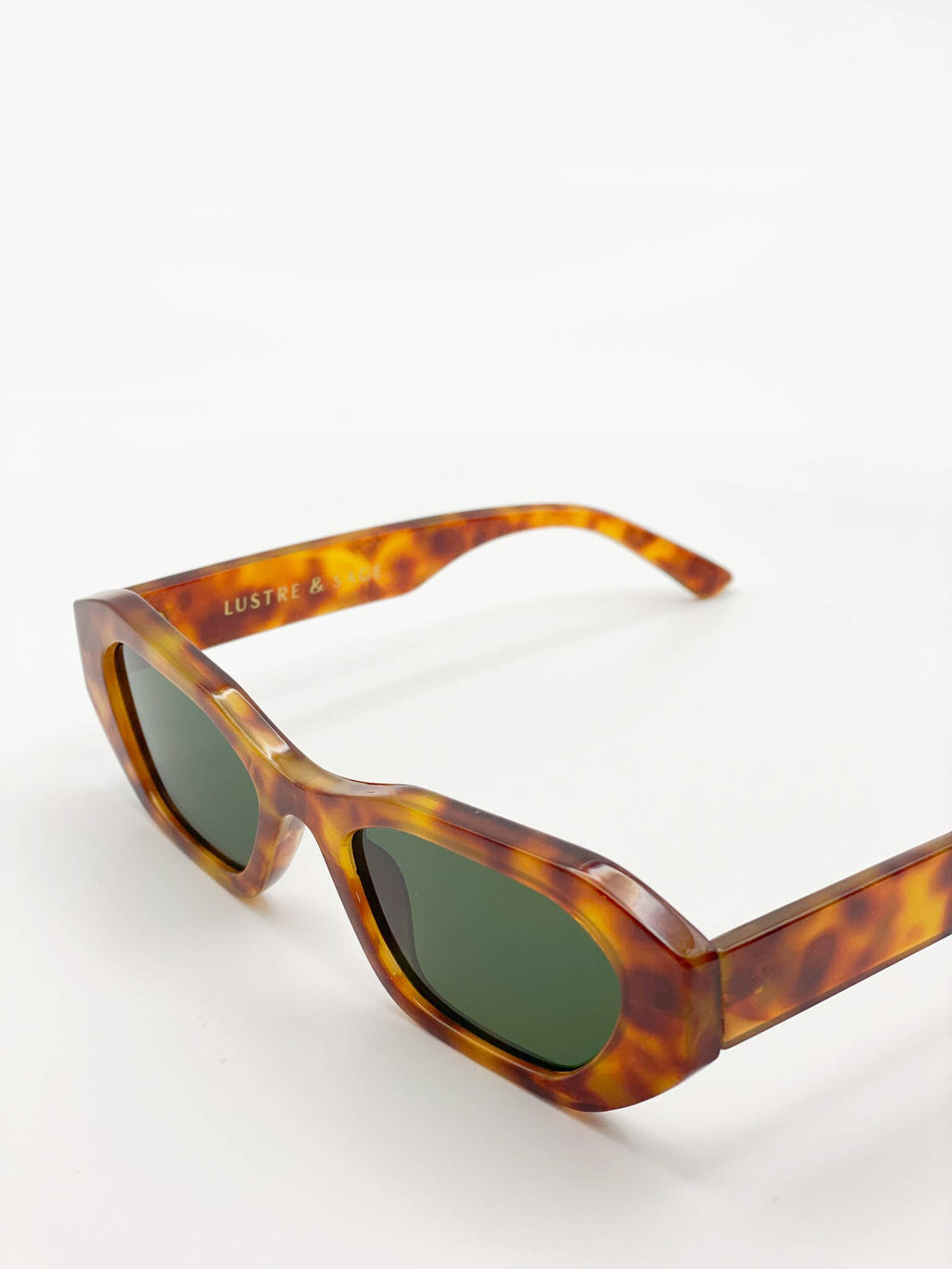 L&S Laila Square Frame Sunglasses in Tort