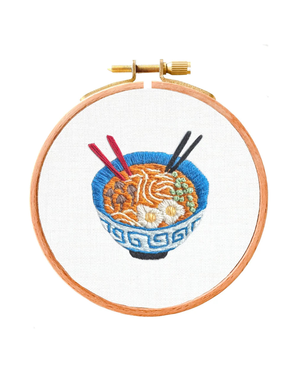 Ramen for Two Embroidery Kit
