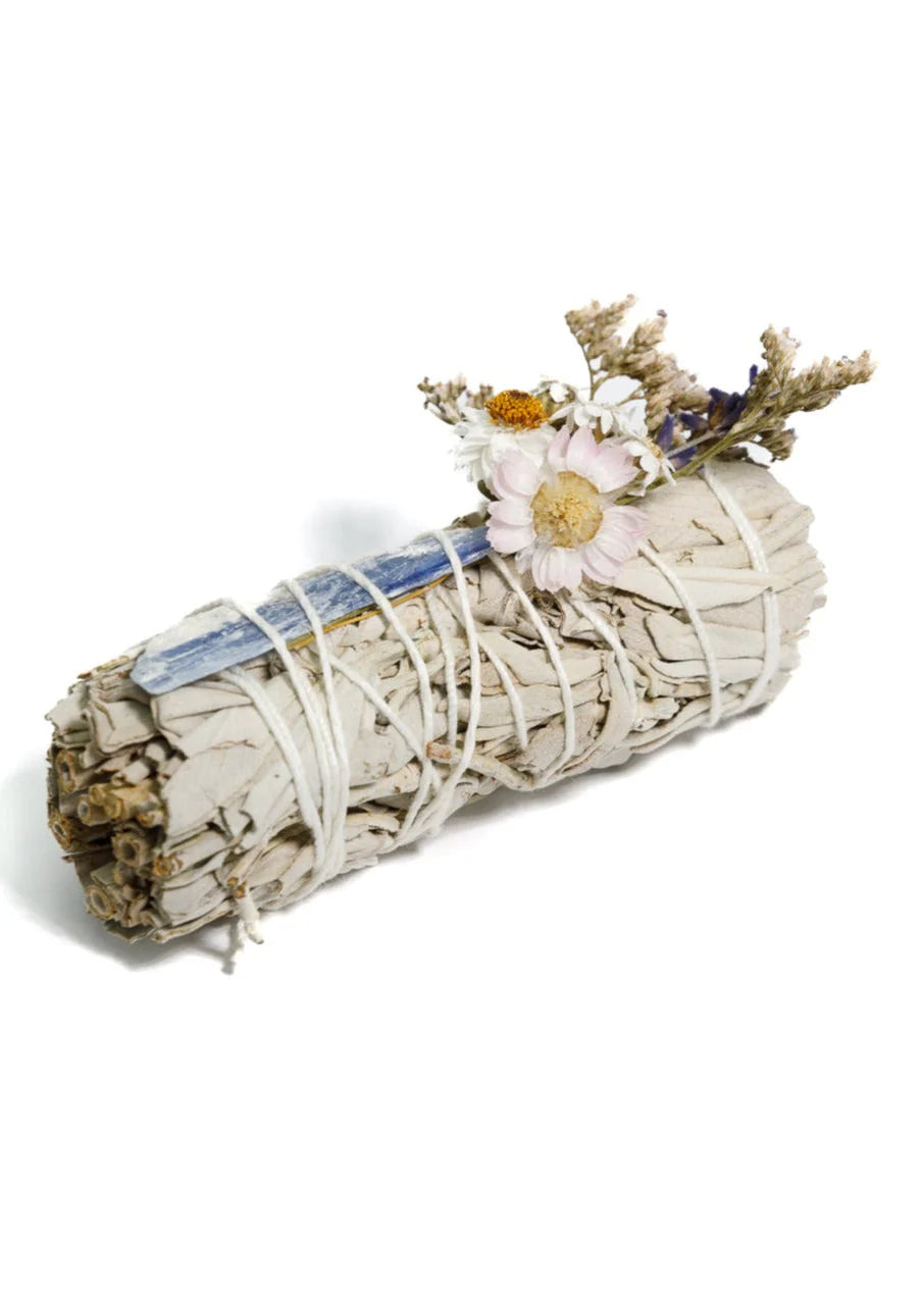 Sacred White Sage with Wild Flowers
